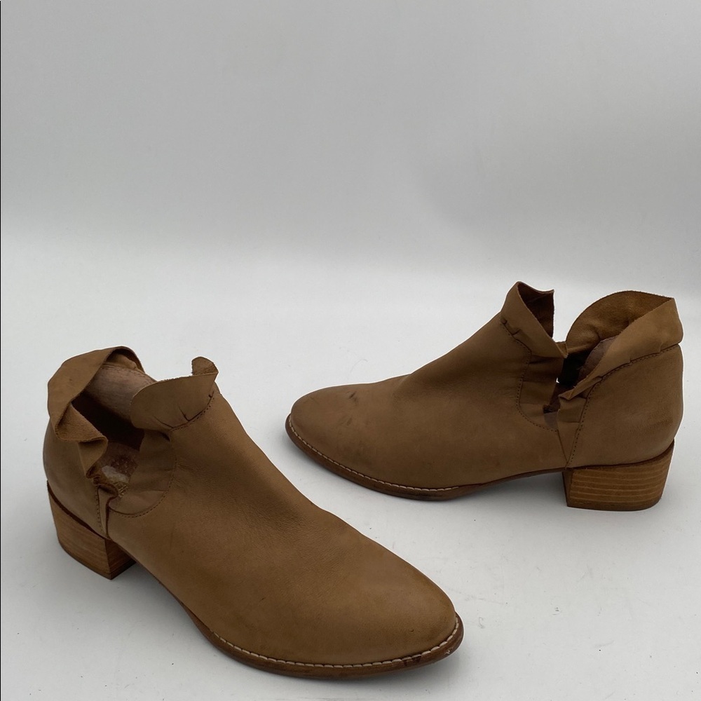 Seychelles Brown Leather Ankle Boots women 8.5 casual festival fall winter Y2K
